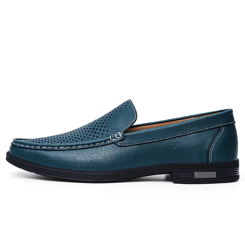 Herren Usmarke Slipper aus echtem Leder Neue Freizeitschuhe für Herren Designer Mokassins Heißer Verkauf Drive Schuhe_voghion.com