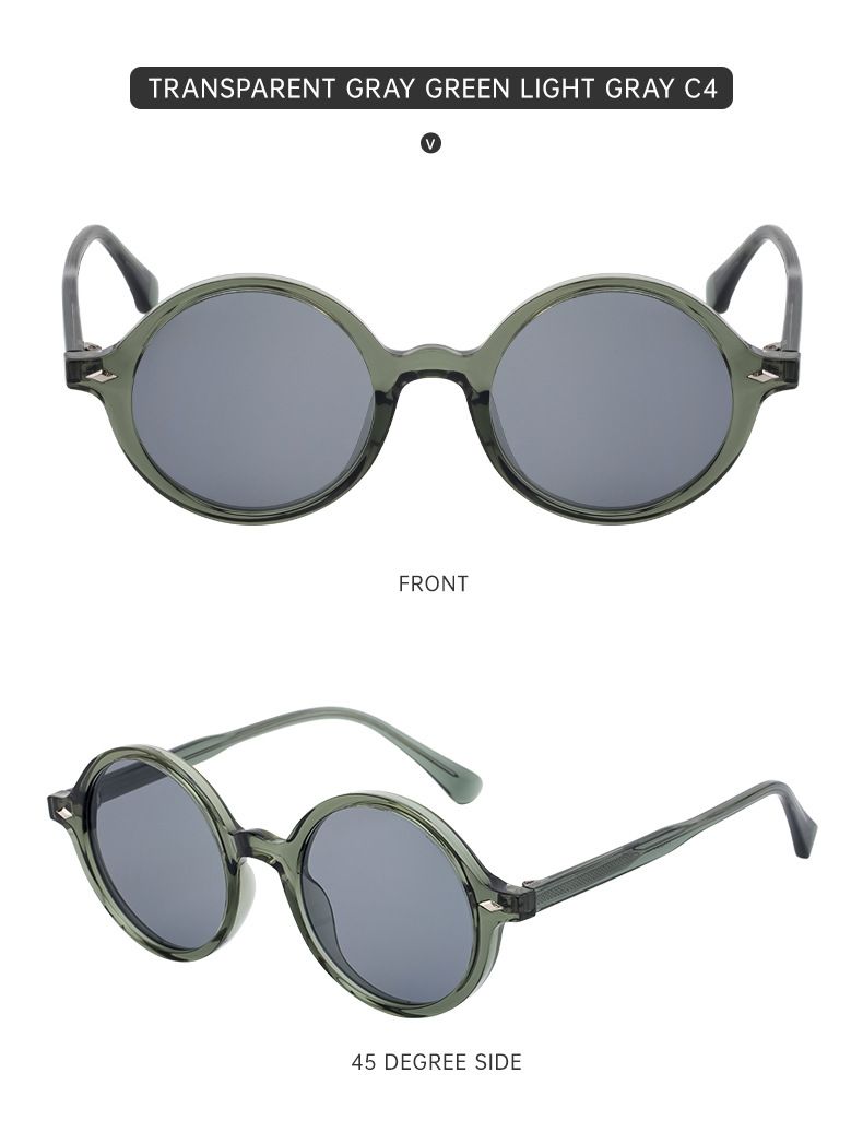 2025 Neue modische runde Rahmenfrauen mit einem hochwertigen Propionsäurestift für trendige Damensonnenbrillen_voghion.com