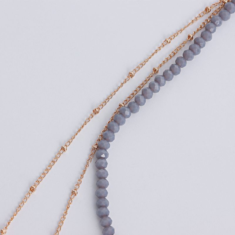Daudzslāņu pelēka kalnu strēles zila velna acs kulonu kaklarota sievietēm, personalizēta kaklarota_voghion.com