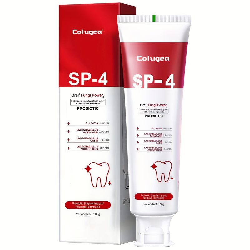 SP-4 Probiotesch opgehellt Zännpasta fir gesond Zänn a Zännfleesch, Frëschen Otem Zännpasta, Zännfleeg, Ophellt Zännpasta_voghion.com