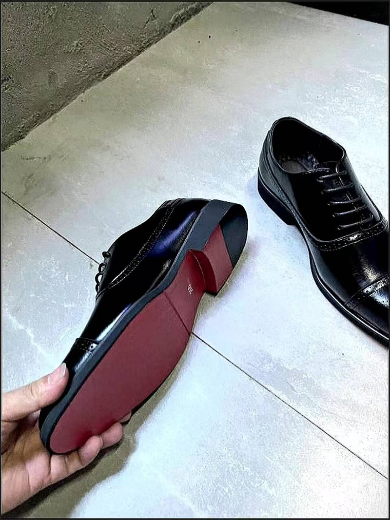 Cost Performance Oxfords Men Red Sole Fashion Business Casual Party Banquet Daily Retro Carved Lace-up Brogue Dress Shoes_voghion.com