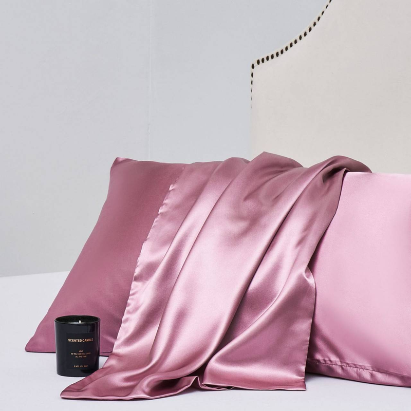Satin-Kissenbezüge in voller Größe, ähnlich wie Seidenkissenbezüge, 2er-Pack, Kissenbezug für schlafende Frauen mit Hotelverschluss_voghion.com