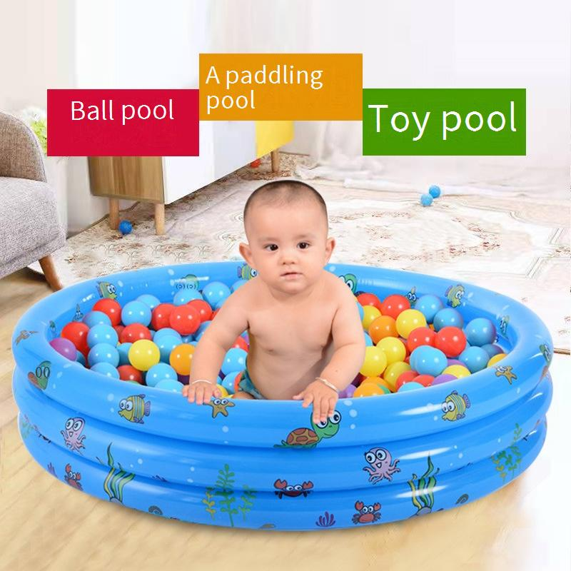 Inflatable Kids Pool Thickened Round Foldable Baby Swimming Pool For Indoor Outdoor Use Multi Functional As Ball Pit Or Water Play_voghion.com