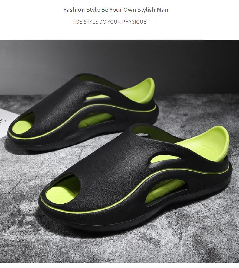 Couples Platform Sandals - Ultra Soft Memory Foam Slippers With Anti-Slip Sole Lightweight & Durable Beach Slides For Men & Women_voghion.com