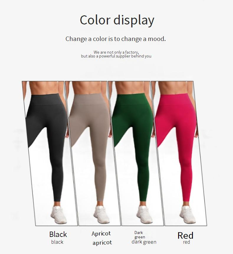 Damenbekleidung Hohe Taille Hüftheben Nahtlose Enge Schnelltrocknende Fitnesshose Oberbekleidung Laufsport Yogahose_voghion.com