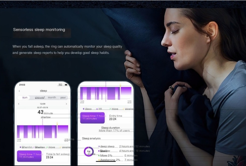 R12 Smart Ring Kleurenscherm Gezonde Ring Slaap Hartslag Bloedzuurstof Gezondheidsmonitoring Bluetooth_voghion.com