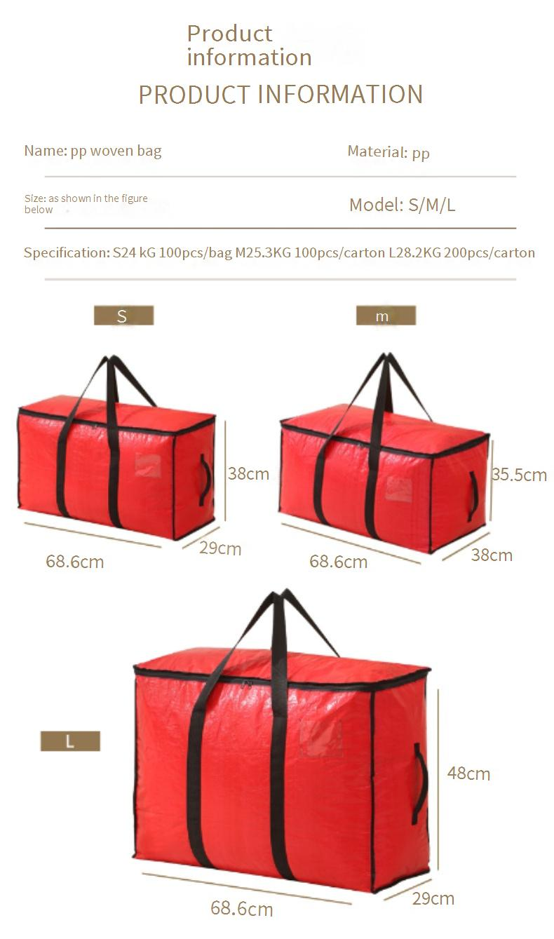 Moving Storage Bag - Extra Large Waterproof Foldable Duffel With Dual Zipper For Blankets & Clothes_voghion.com