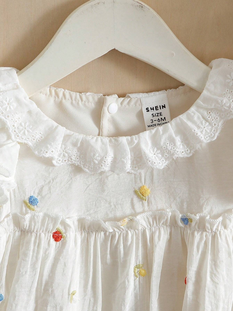 Tutina estiva per bambine, per mamma e bambini - Tutina senza maniche in morbido cotone per neonati fino a 18 mesi (bianco, 1-3 mesi/3-6 mesi/6-9 mesi/9-12 mesi/12-18 mesi)_voghion.com