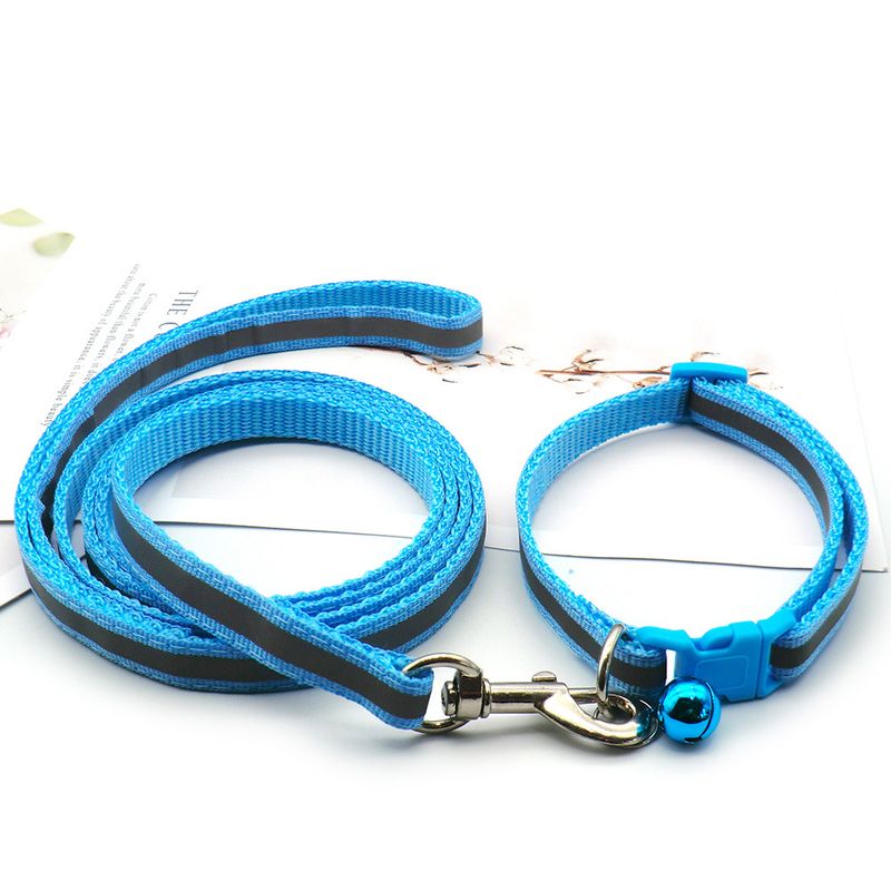 Fabric With Reflective Straps Walking Pet Leash Dog Cat Travel Non-Telescopic Anti-Lost_voghion.com