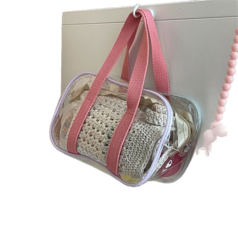 Borsa a tracolla impermeabile trasparente grande capacità per viaggio all'aperto, spiaggia ed estate, coreana INS_voghion.com