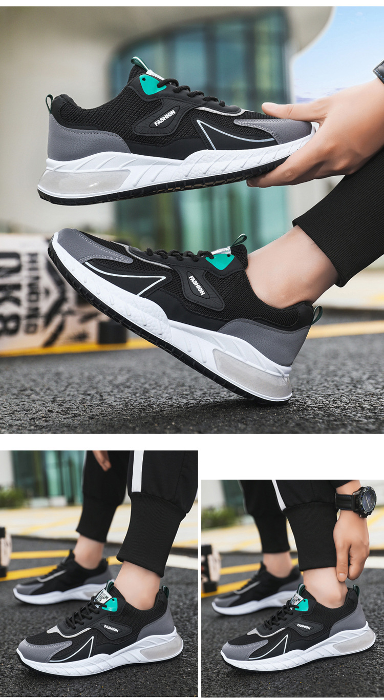2024 Neue Network Sports Leichte Laufschuhe mit weicher Sohle Trendy Casual Vielseitige Herrenschuhe_voghion.com