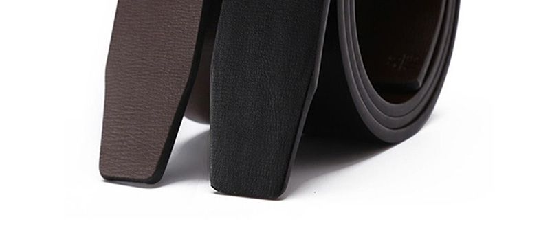 HOT CUKUP Men's Grain Quality 2nd Layer Both Sides Use Genuine Leather Belt Pin & Smooth Style Belts for Men Without Buckle_voghion.com