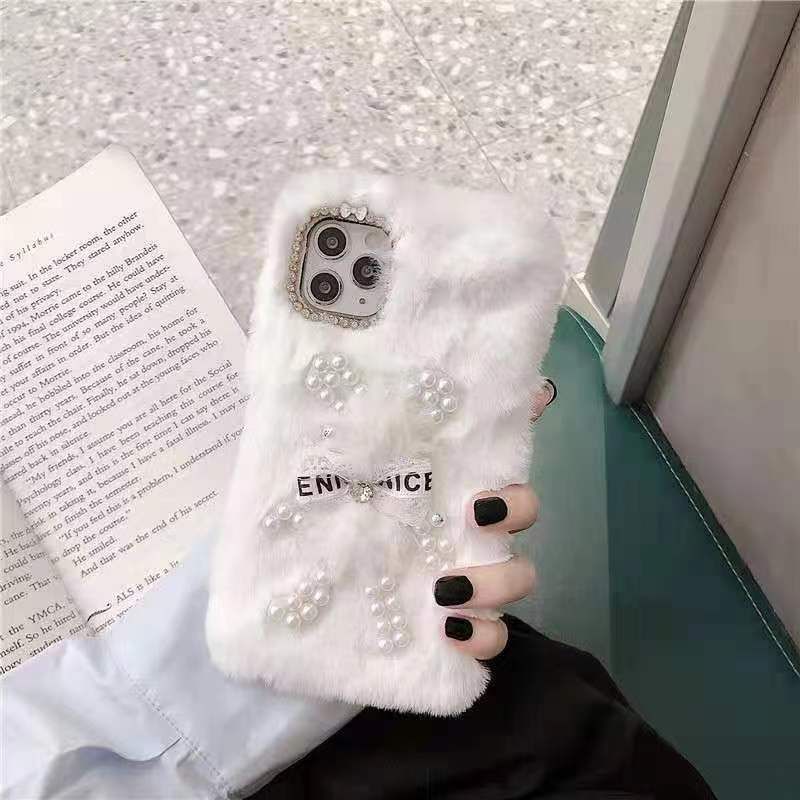 Suitable Iphone 16 Pearl Teddy Bear Plush Phone 13/8P/7/XS Cute Cartoon Protective Case For Autumn/winter 2015_voghion.com