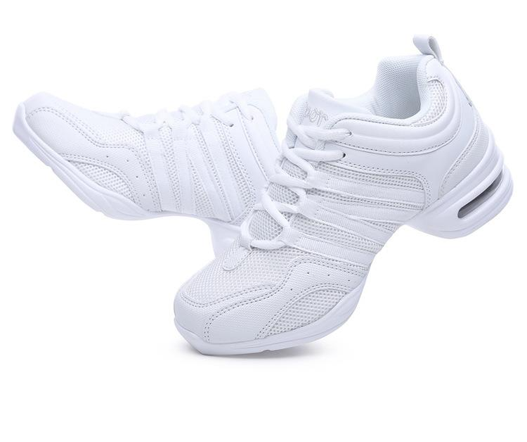 Scarpe sportive da donna in mesh traspirante con suola morbida e cuscino d'aria, da ballo moderno rialzato quadrato 2024_voghion.com