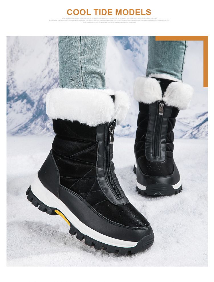 Stivali da neve invernali da donna, impermeabili, in pelle scamosciata, caldi e morbidi, in gomma antiscivolo, scarpe da sci e trekking, eleganti, essenziali, scarpe casual invernali_voghion.com