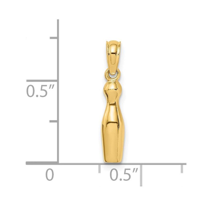 14k 3-D Bowling Charm_voghion.com