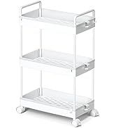 Carrello portaoggetti sottile a 3 livelli con ruote Ronlap, in plastica, per snack, artigianato, arte, post-parto, pannolini per bambini_voghion.com