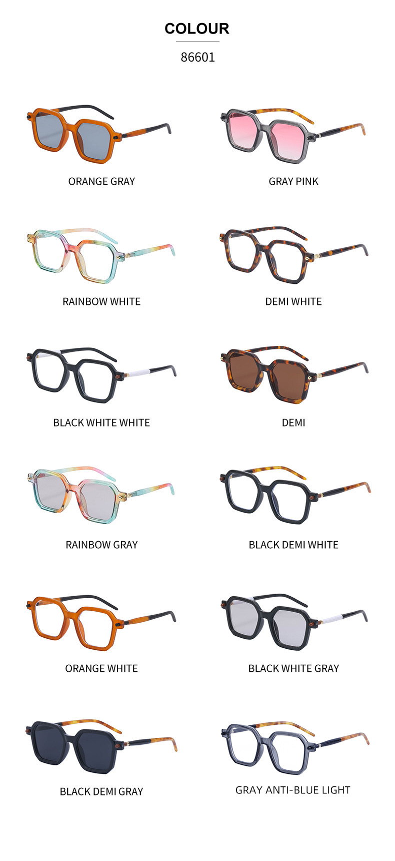 Occhiali da sole unisex Polarizzatore antiriflesso anti-UV Coppia occhiali da sole_voghion.com