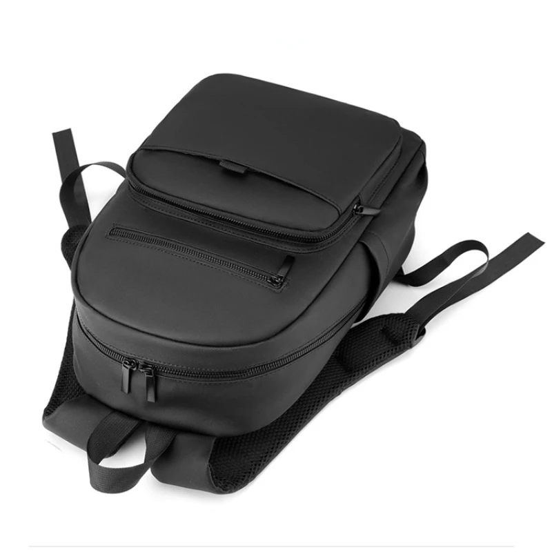 Mochila masculina de cor sólida com zíper, grande capacidade, multiuso, unissex, design moderno, negócios, casual, personalidade, viagem, tudo combina_voghion.com