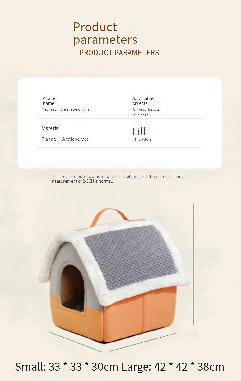 Letto per gatti completamente chiuso, caldo invernale, per cani di piccola taglia, Teddy, sfoderabile e lavabile, tipo di cuccia per cani, letto per gatti, letto per animali domestici, letto per cani_voghion.com