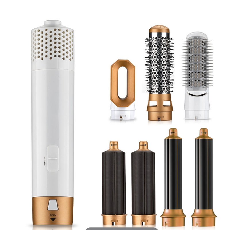 Secador de pelo de doble uso con peine de aire caliente cinco en uno y rizador automático multifuncional._voghion.com