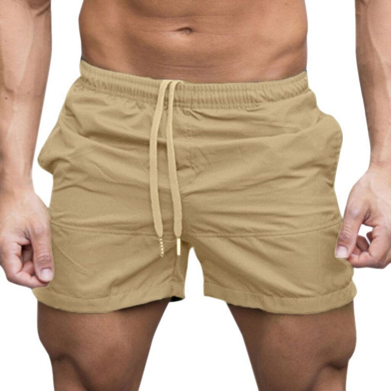 Men's Quick-Dry Beach Shorts With Drawstring Waist - Lightweight Polyester Casual Summer Shorts For Swimming, Travel & Outdoor Activities _voghion.com
