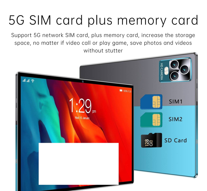 10,1-Zoll-Android-Tablet mit 4G LTE, 4 GB RAM und 32 GB Speicher, Octa-Core-Prozessor, Dual-SIM, GPS, HD-IPS-Bildschirm_voghion.com