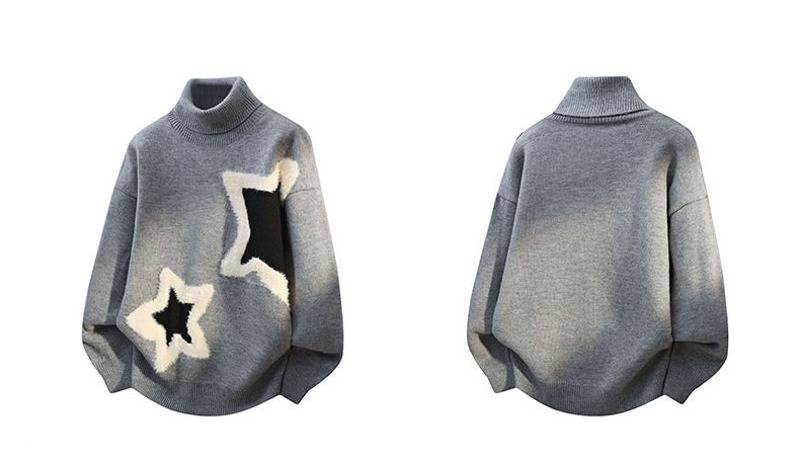 Herren-Rollkragenpullover – Herbst-Winter-Mode, Strickwaren für Herren (165–190) | Schmale Passform, warm und stilvoll_voghion.com