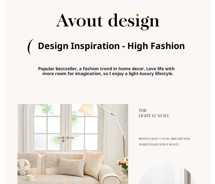 Fodera per cuscino del divano in ciniglia – Elegante protezione antiscivolo per divani in pelle e tessuto (colori floreali e tinta unita)_voghion.com