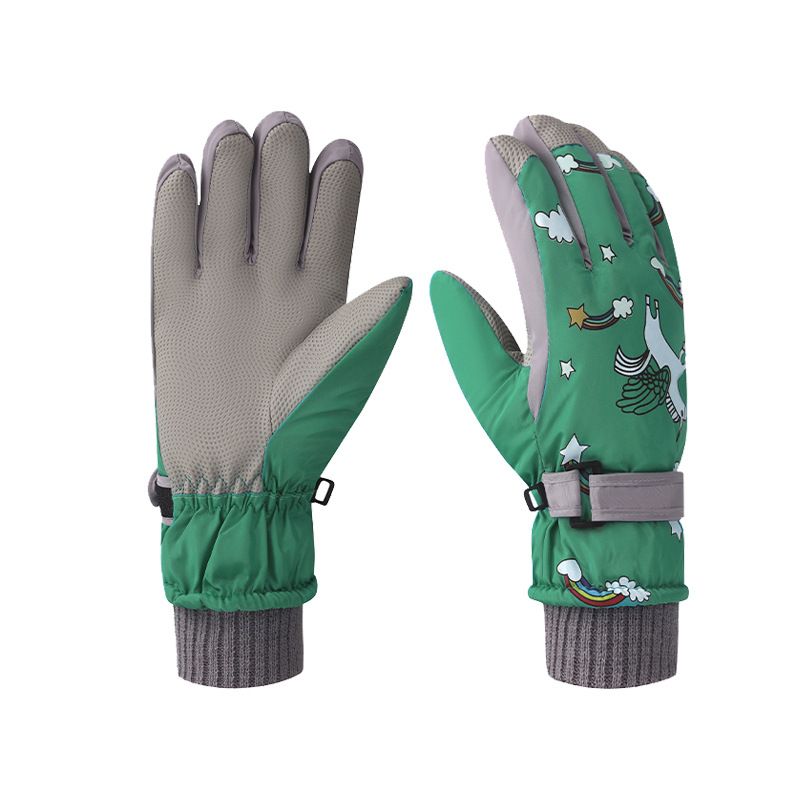 Kids' Snow Gloves For Winter - Warm Fleece-Lined, Water-Resistant, Non-Slip Grip For Boys & Girls - Perfect For Skiing & Outdoor Play_voghion.com