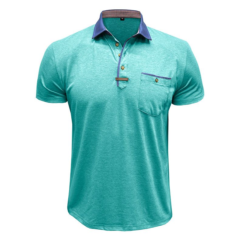 Grenzüberschreitende Sommer europäischen und amerikanischen Herren Kurzarm Revers T-Shirt, Außenhandel Herren Polo Shirt Casual Top Großhandel_voghion.com