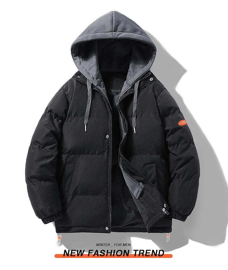 Men's Down Suit Winter Vacation Two Pieces Fashion Brand Thickened Warm Waterproof Cotton Couple Bread Coat_voghion.com