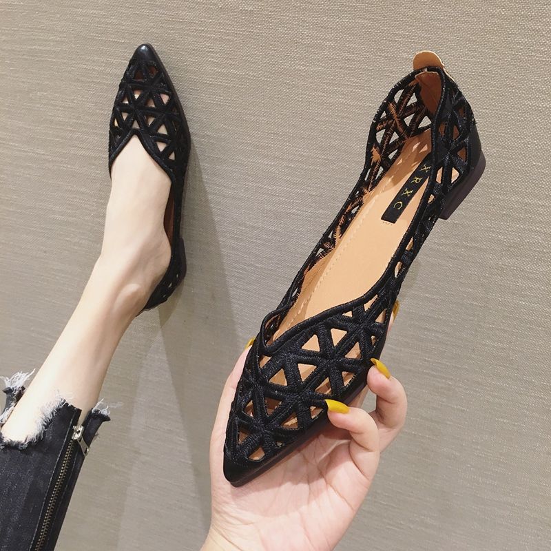 Fashion Plus Size Flats Pointed Flat Shoes_voghion.com