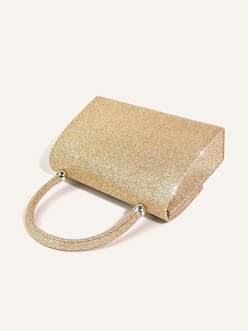Aftonväska Glänsande Strass Rosett Handväska Glänsande Glitter Niche Casual Väska_voghion.com