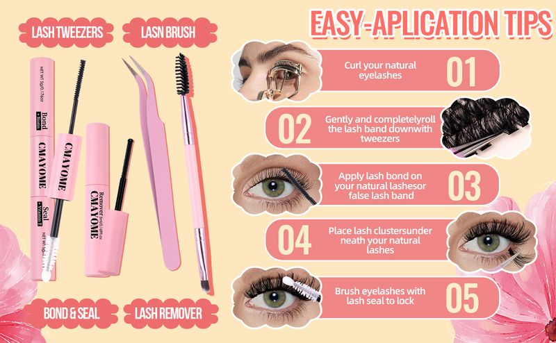 Nouveaux faux cils 384 Denses en forme de D, 10-16 mm, à poser soi-même, segmentés et en touffes individuelles_voghion.com