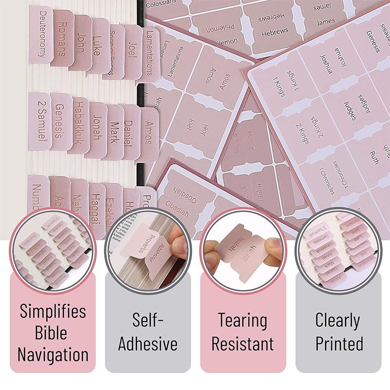 Bohemian Style Index Tabs, Blank Writable Sticky Notes For Bible, Journals, And Books, Colorful Self-Adhesive Labels_voghion.com