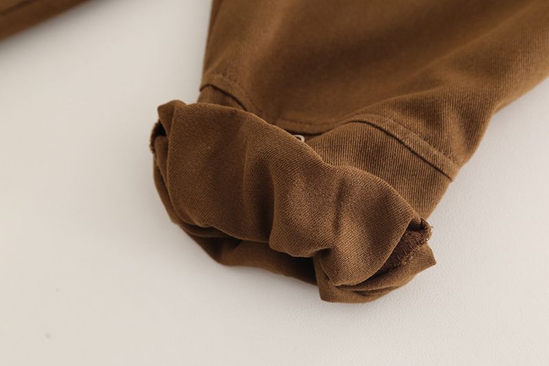 Pull ours en peluche à manches longues pour garçon, ensemble trois pièces, veste tricotée ample et décontractée, tendance, collection automne 2024_voghion.com