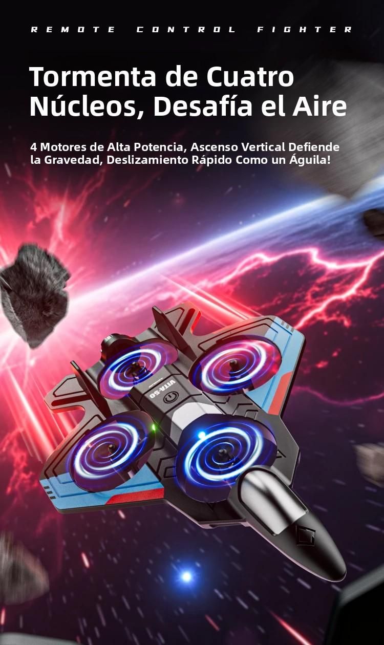 RC Drone V50 Nuovo 2025 2.4G 4CH Aeroplano LED Giocattolo Elettronico da Esterno per Bambini Regali Include Telecomando e USB_voghion.com