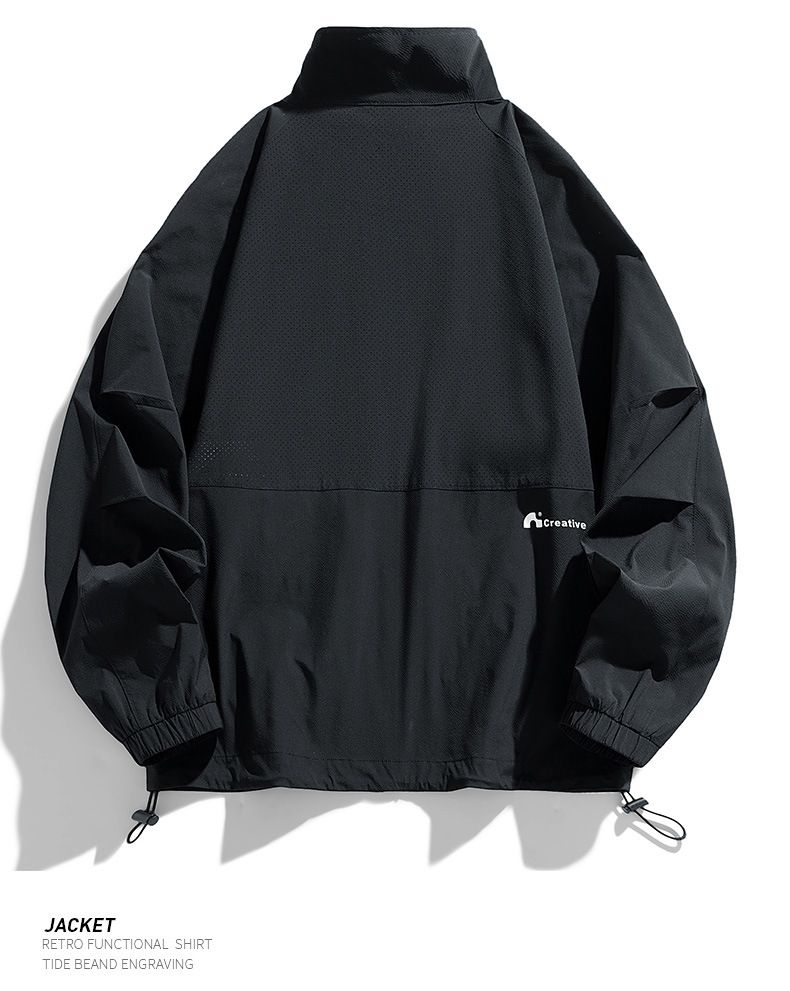 Front And Back Punching Design, Three-dimensional Workwear, Streetwear, Sun Protection Clothing, Men's 2024 Summer Thin_voghion.com