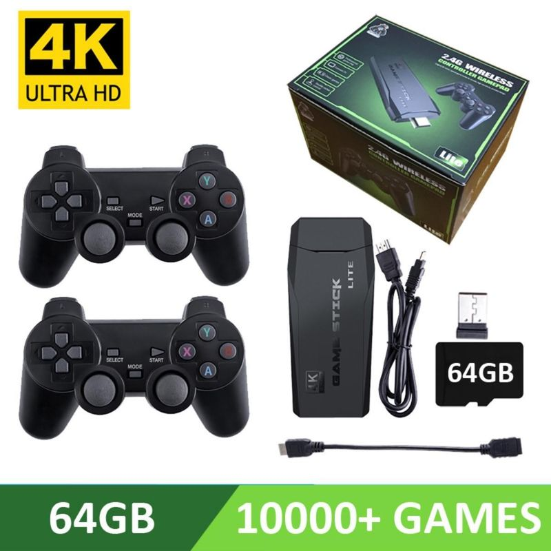 Consola portátil retro de 64 GB con 10 000 juegos integrados, mando inalámbrico, el mejor regalo de Navidad para niños_voghion.com