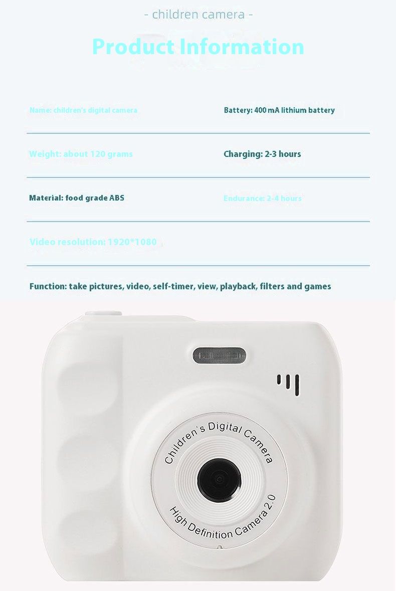 Xiaomi Youpin HD Cute Dual Digital Polaroid Student Campus Puede tomar fotografías y transferirlas a la cámara móvil_voghion.com