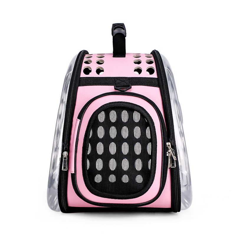 Transparent Portable Foldable Pet Breathable Single Shoulder Handheld Dog Bag Small Detachable Cat Carrier_voghion.com