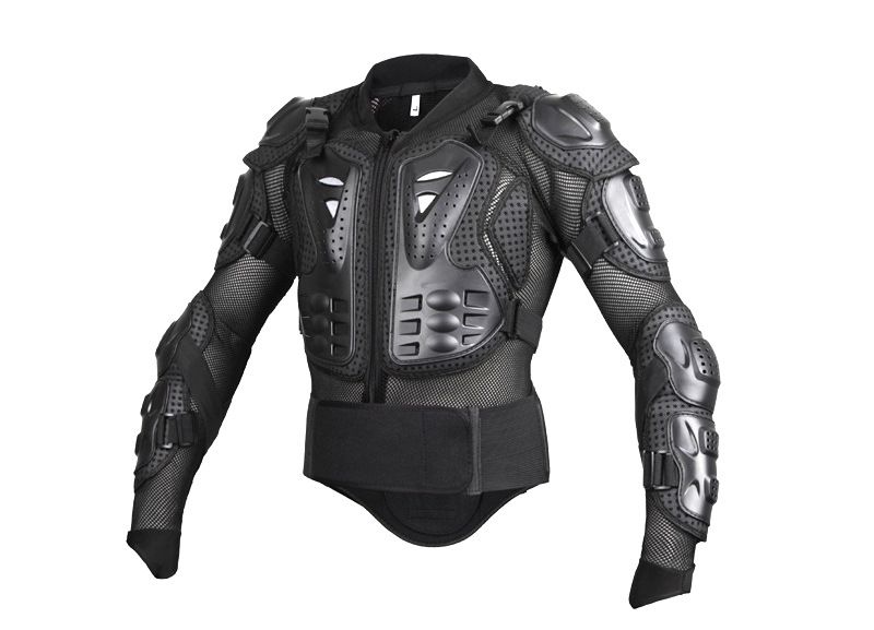 Giacca protettiva per motociclisti, equipaggiamento protettivo completo per equitazione, sci e sport estremi - Guscio in PE regolabile con protezioni per spalle, gomiti, schiena e vita_voghion.com