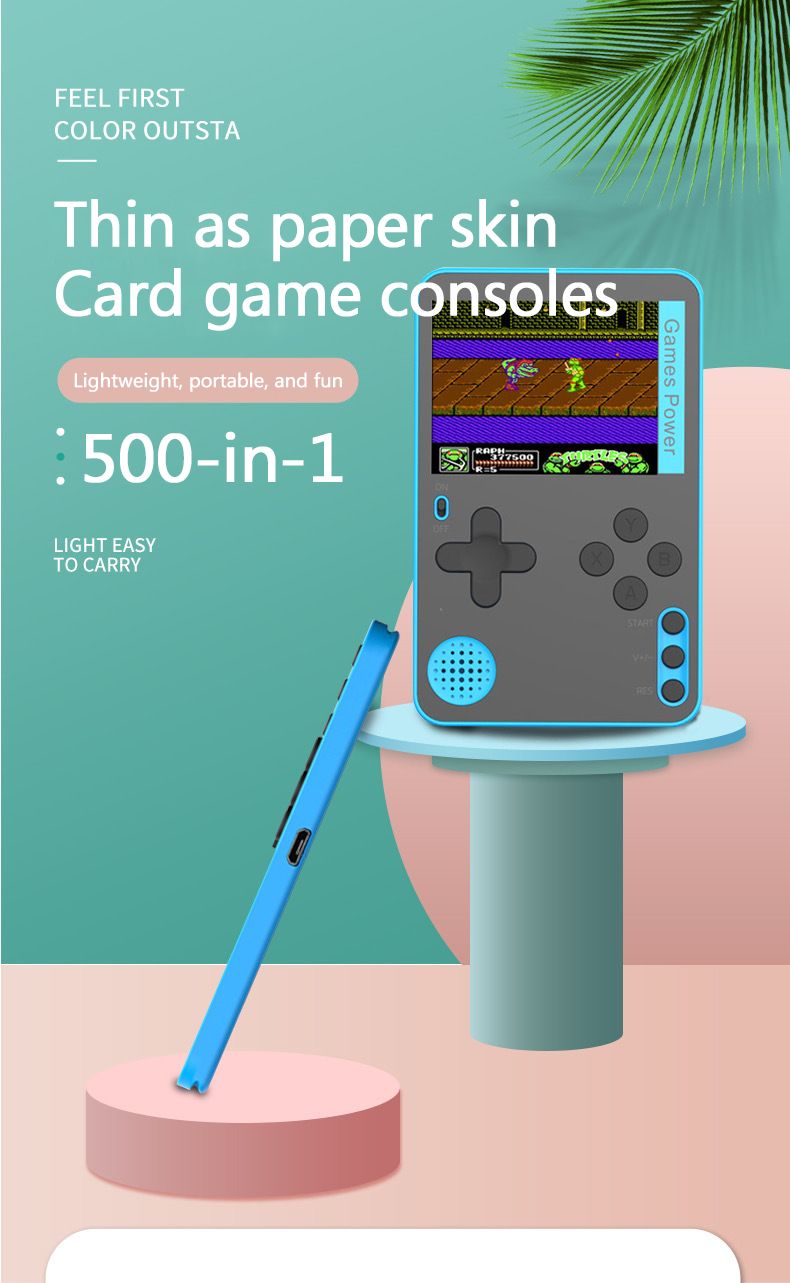 Console de jeu portable Game Boy intégrée 3 couleurs, classique et fine, 500 jeux vidéo K10, rétro, mini, ultra super_voghion.com