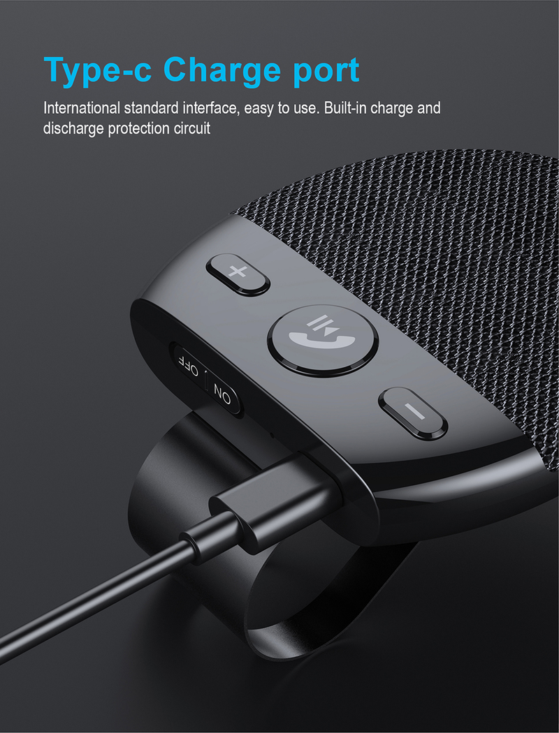 Langaton auton kaiutinpuhelin: kovempi kaiutin, kaksi puhelinta, Siri Voice, BT Handsfree Kit_voghion.com