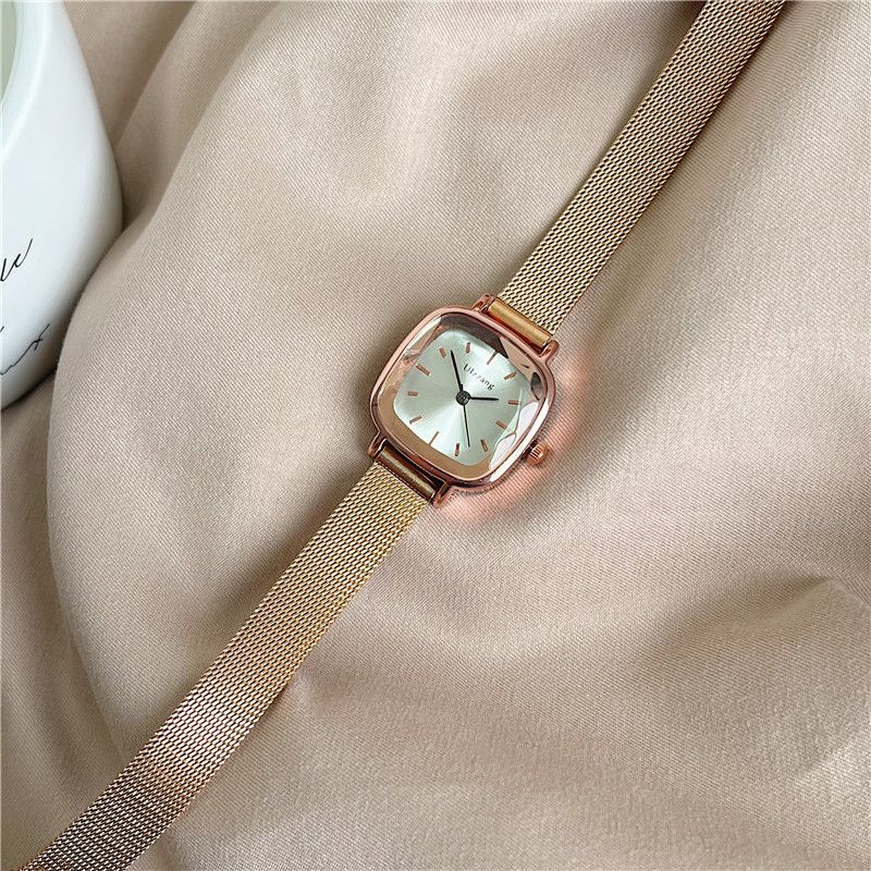 Women's Watches Small Candy Cube Women's Watch Simple And Thin Belt, Sentai Girls' Academy Style Retro Literary Lady's Watch_voghion.com