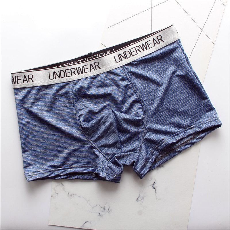 New2024 high-end Men's letter Ice Silk Flat Corner Mid Waist Breathable and Underwear _voghion.com