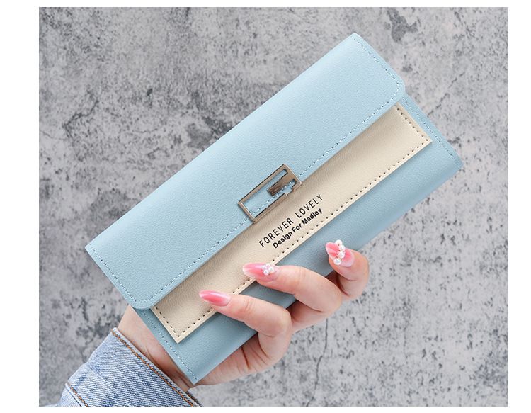 Long Wallet Ladies New Tri-Fold Clutch Multi-Functional Pu Bag Wallet_voghion.com
