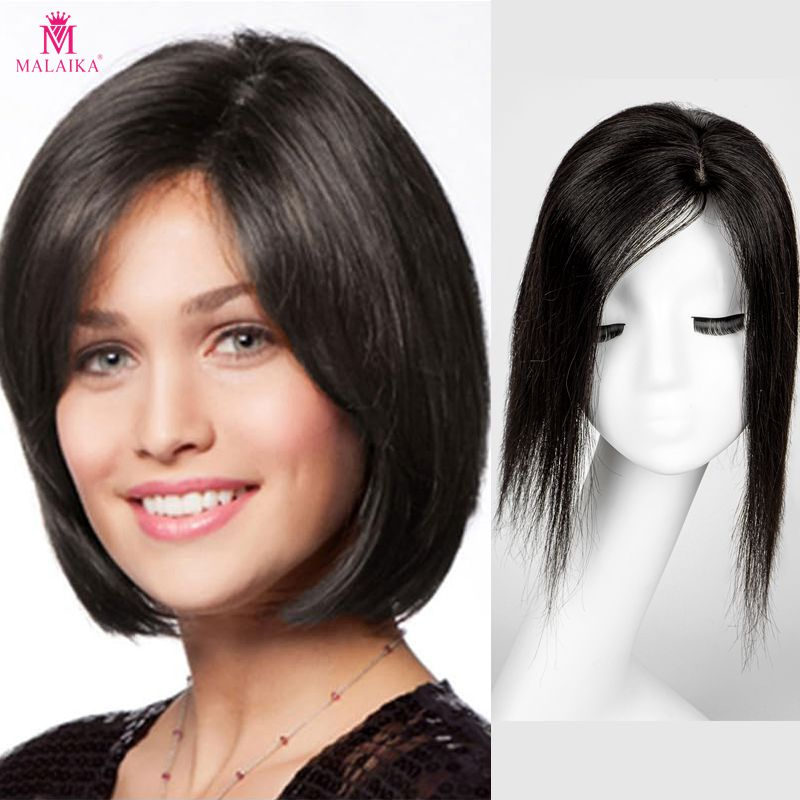 Toppers van echt haar voor vrouwen Dun in toppers met steil haar pony toupet voor vrouwen_voghion.com