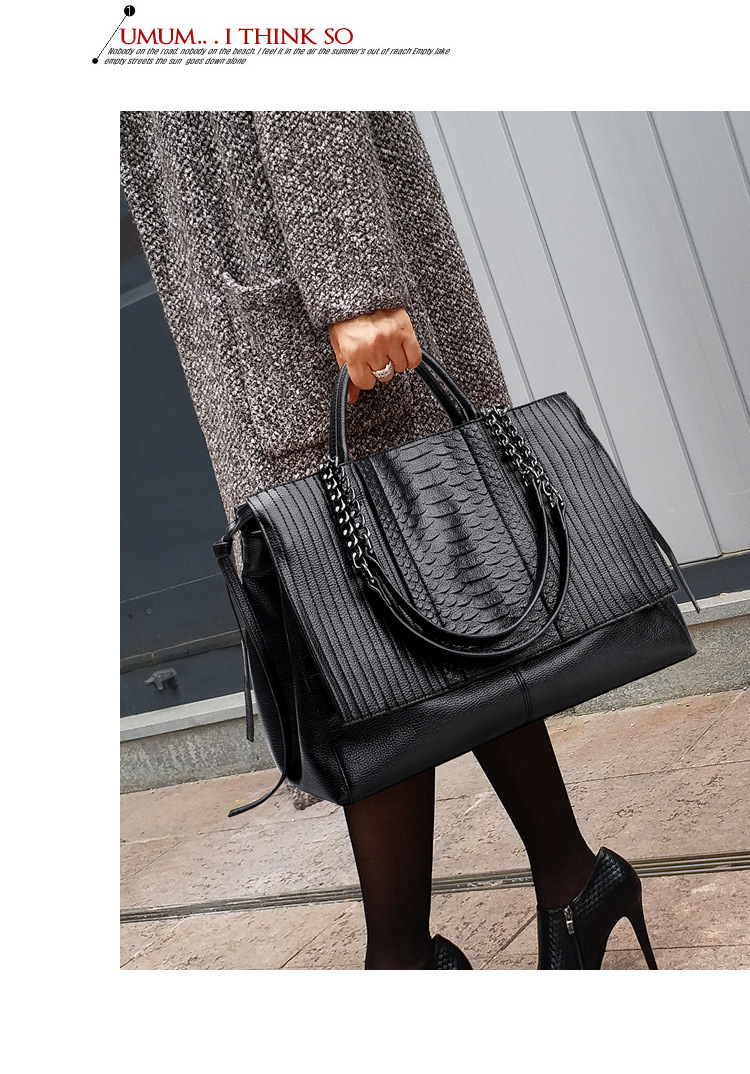 Handtasche mit Krokodilprägung, Umhängetasche mit großem Fassungsvermögen, Umhängetasche aus Leder für Damen_voghion.com
